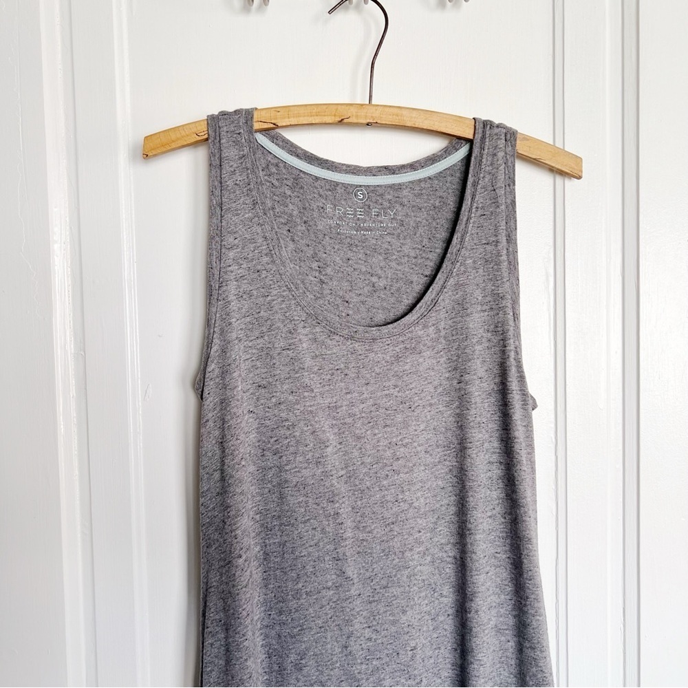 Free Fly • Bamboo Heritage Midi Dress maxi tank jersey knit Heather Flint grey - Picture 3 of 12